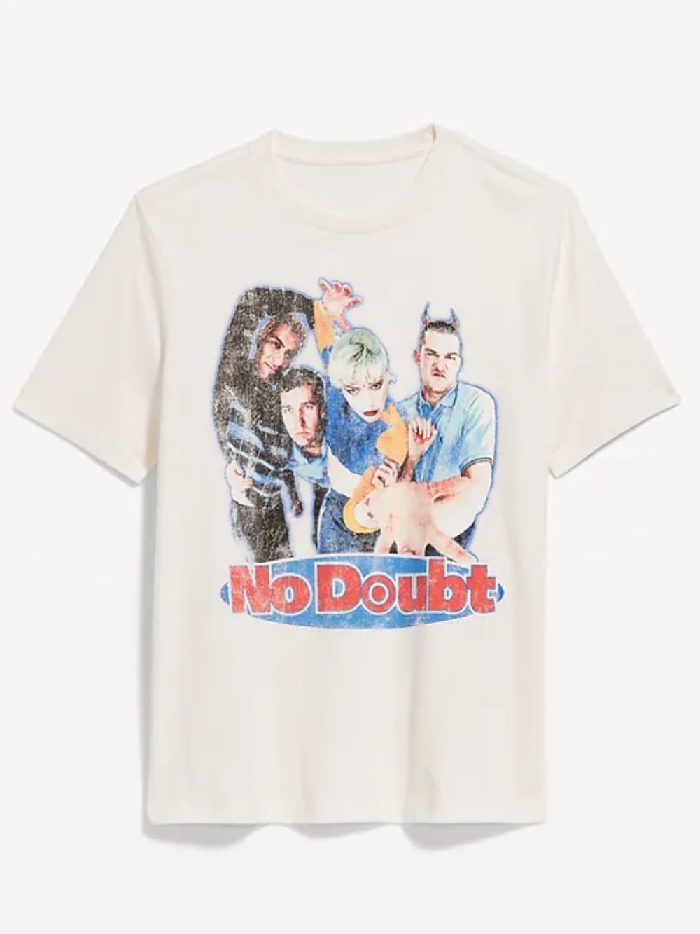 No Doubt Vintage Graphic Tee with Red & Blue Logo, NWT Relax Fit size Small